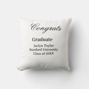 Coussin Félicitations diplômé nom université nom promotion
