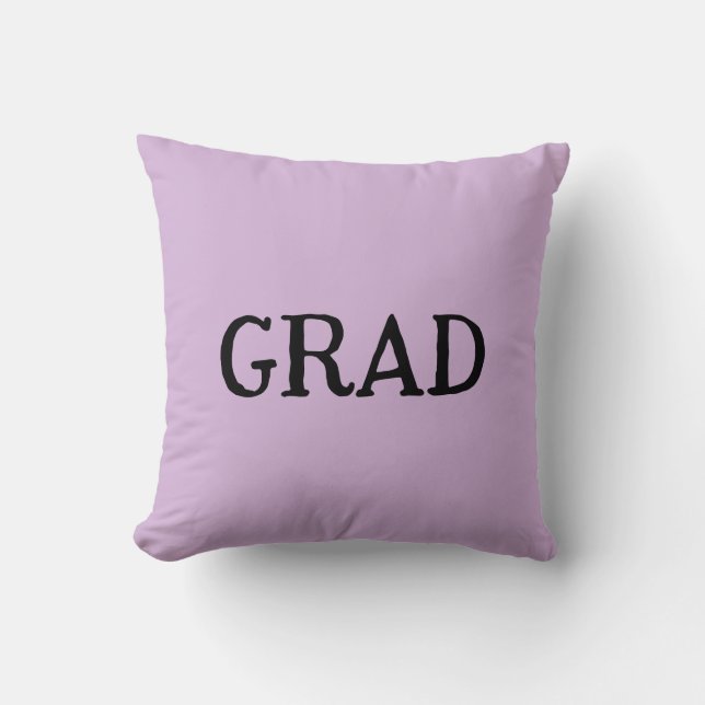 Coussin Félicitations diplômé nom violet pastel 20XX n (Recto)