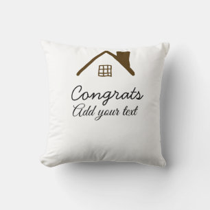 Coussin Félicitations nouveau propriétaire immobilier inau