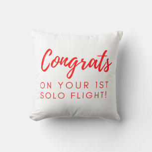Coussin Félicitations pour le premier vol solo