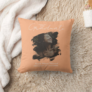 Coussin Félicitations Texte Photo Personnalisable Diplômé