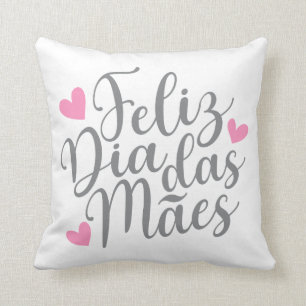 Coussin Feliz Dia Das Mães Fête Mère  Lancer l'oreiller