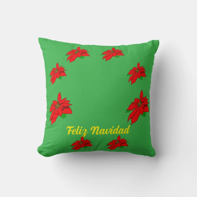 Coussin Feliz Navidad Christmas Jeu d'oreiller (Recto)