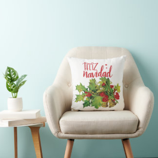 Coussin Feliz Navidad Joyeux Noël