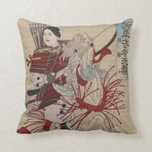 Coussin femelle japonais vintage de Hangakujo de