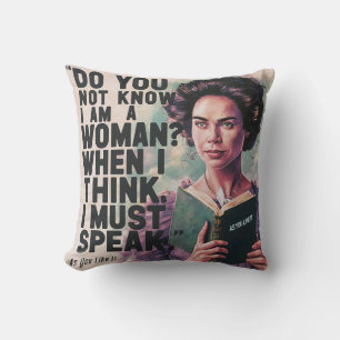 coussin féministe Shakespeare
