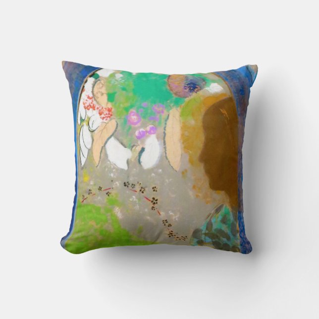 Coussin Femme à la fenêtre, Redon (Recto)