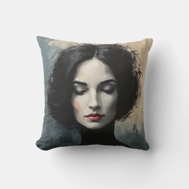 Coussin Femme à l'essence voilée Portrait (Recto)
