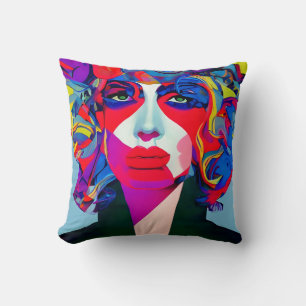 Coussin Femme Abstraite