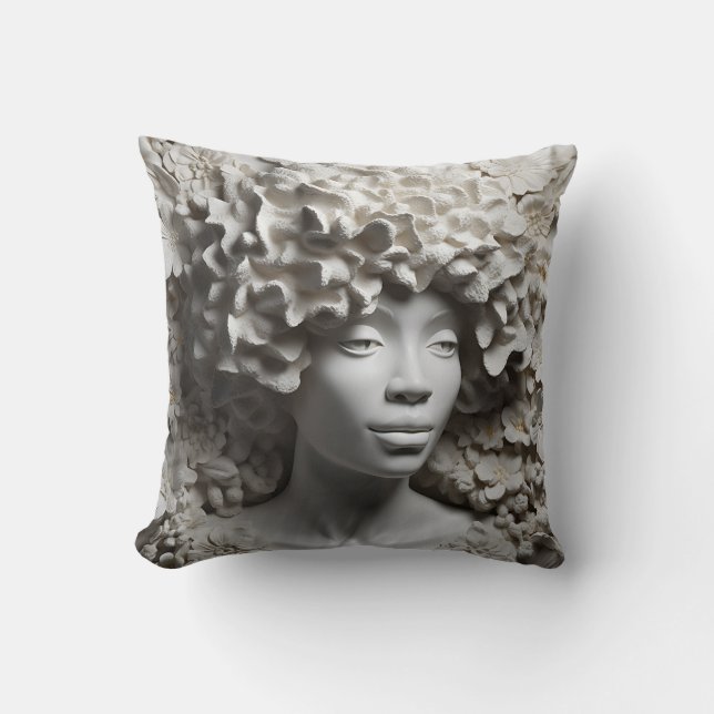 Coussin Femme afro-américaine Reine noire Melanin Poppin (Recto)