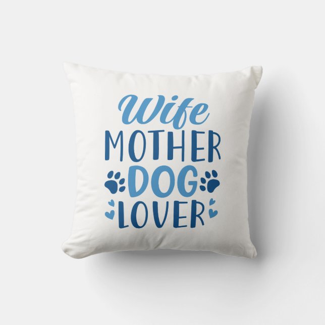 Coussin Femme Amoureux des chiens (Recto)