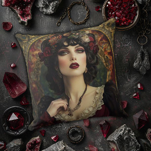 Coussin Femme Art Nouveau gothique