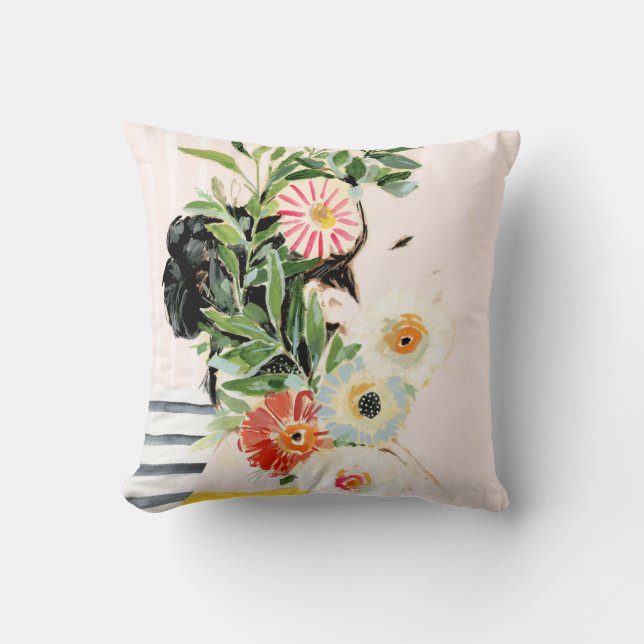 Coussin Femme aux fleurs (Recto)