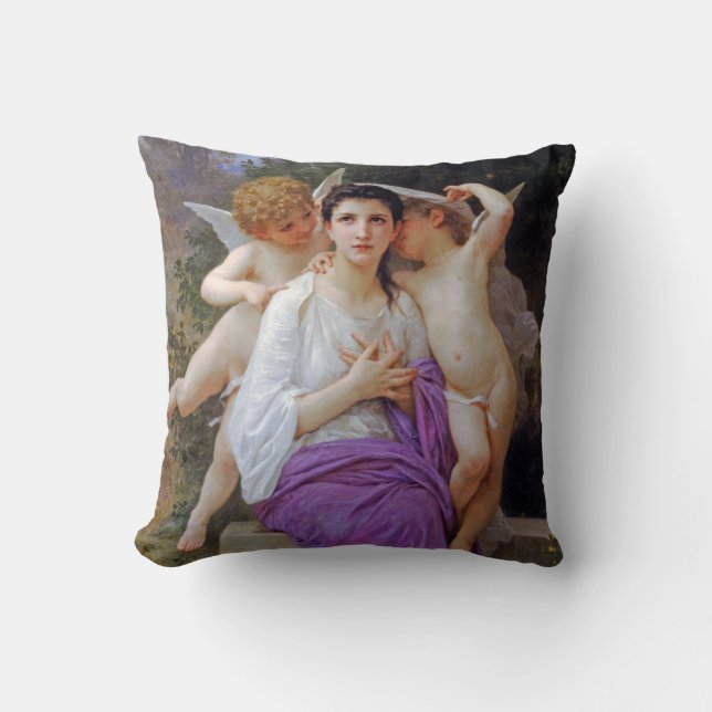 Coussin Femme avec Cupidon, Bouguereau (Recto)