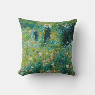 Coussin Femme avec Parasol, Jardin, Renoir