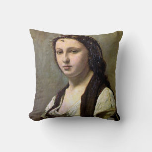 Coussin Femme avec perle, Camille Corot, 1868-1870