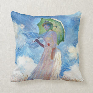 Coussin Femme avec un parasol Claude Monet