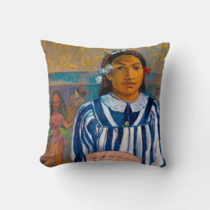 Coussin Femme avec un ventilateur, Gauguin