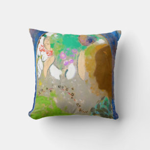 Coussin Femme dans la fenêtre, Redon