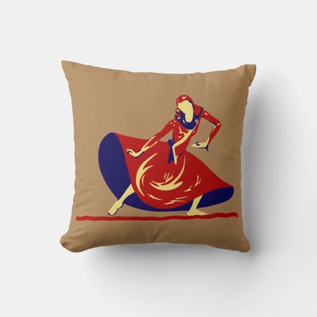 Coussin Femme Danseuse Lance Pillow (Recto)