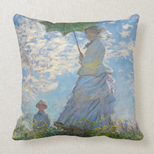 Coussin Femme de Claude Monet   avec un parasol