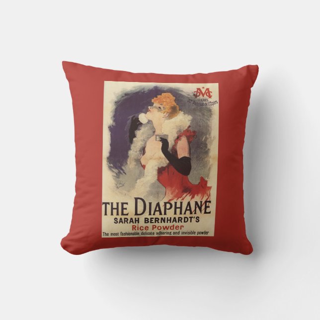 Coussin Femme de Diaphane de La saupoudrant l'affiche de (Recto)