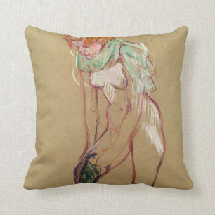Coussin Femme de Henri De Toulouse-Lautrec tirant vers