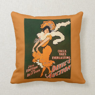 Coussin Femme de la vente aux enchères du diable dans le