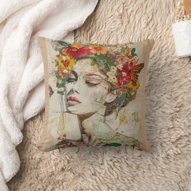 Coussin Femme de Printemps Artistique (Couverture)
