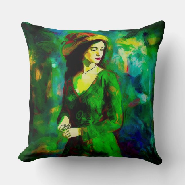 Coussin Femme en Casquette (Recto)