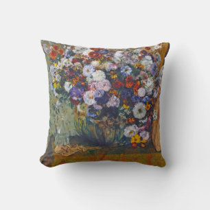 Coussin Femme et vase de fleurs, Edgar Degas