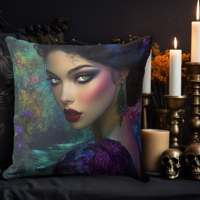 Coussin Femme gothique époustouflante (Créateur téléchargé)