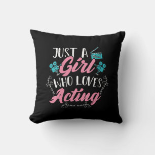 Coussin Femme Mignonne Acteur Juste Une Fille Qui Aime Agi