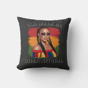 Coussin Femme noire ultra réaliste, histoire noire