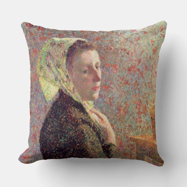 Coussin Femme portant un foulard vert, 1893 (Recto)
