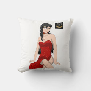 Coussin femme rouge