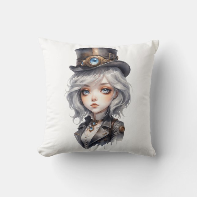 Coussin Femme SteamPunk (Recto)