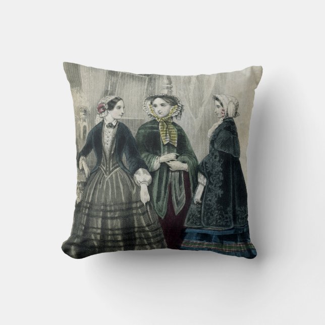 Coussin Femme victorienne Vintage (Recto)