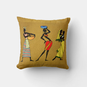 Coussin Femmes d'Afrique Jeu d'oreiller