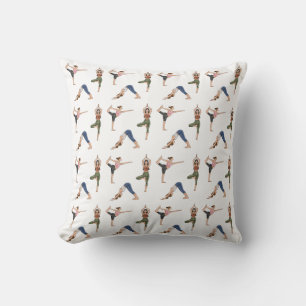 Coussin Femmes faisant des postures de yoga motif de bien-