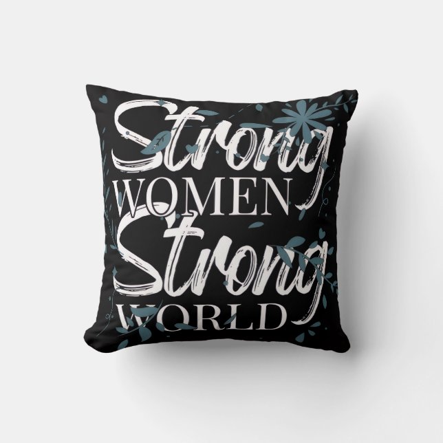 Coussin Femmes fortes, monde inspirant (Recto)