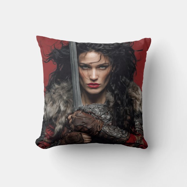 Coussin femmes guerrières vikings (Recto)