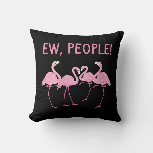 Coussin Femmes Nouvelles Personnes Drôle Flamant rose Dist (Recto)