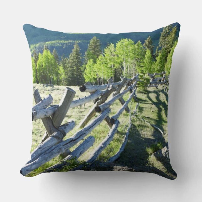 Coussin Fenceline en bois (Recto)