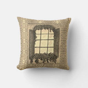 Coussin Fenêtre avec éclats SEPIA