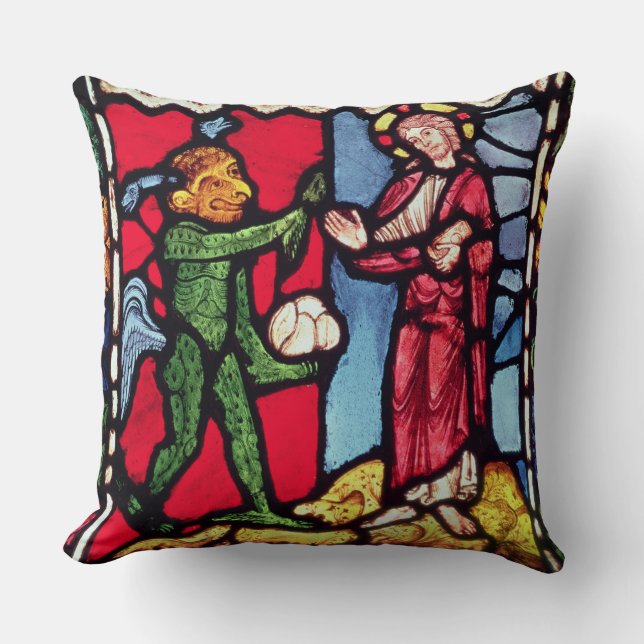 Coussin Fenêtre de la cathédrale de Troyes montrant le (Recto)
