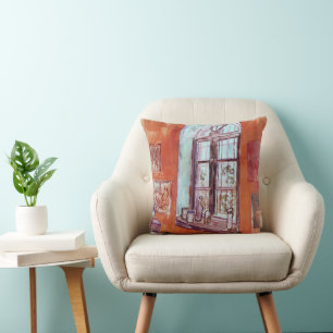 Coussin Fenêtre de l'atelier de Vincent van Gogh à l'asile
