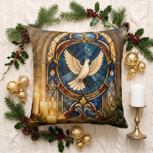 Fenêtre de Noël Colombe en Verre Coloré