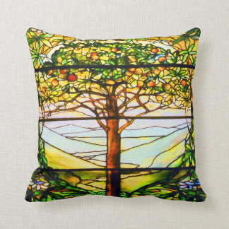 Coussin Fenêtre Tiffany Pittoresque Paysage de l'arbre