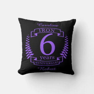 Coussin Fer mariage anniversaire 6 ans
